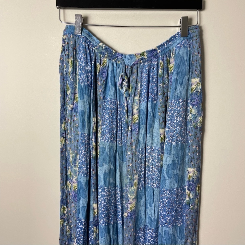 [Orvis] Blue Patchwork Printed Elastic Drawstring… - image 2